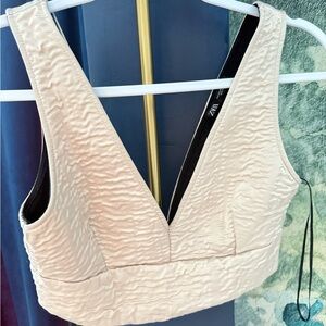 Zara Beige Textured Tank Top